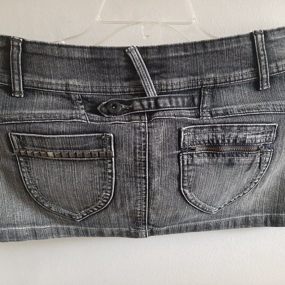 Streetwear Society Mini Black Jean Skirt Small - Picture 2 of 7